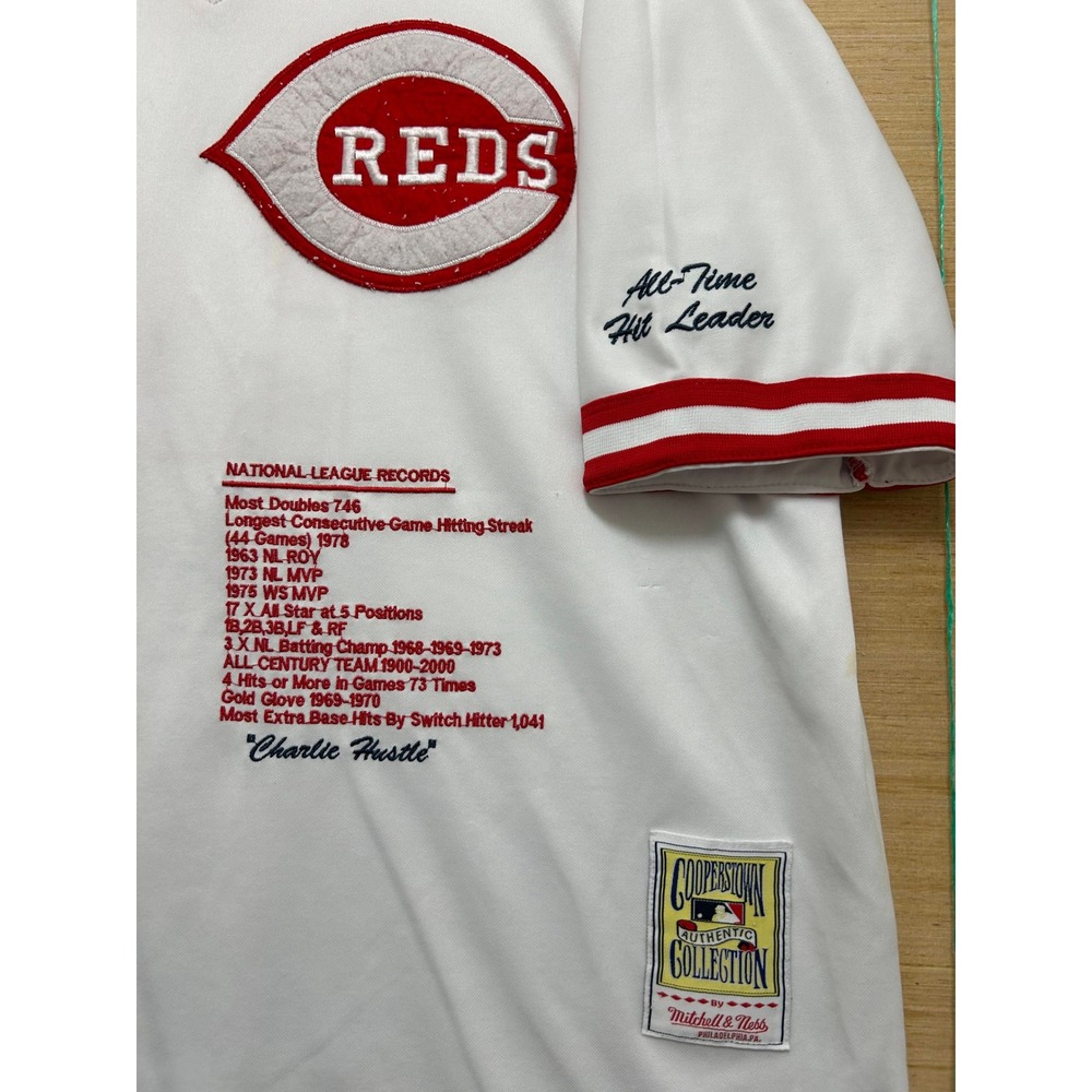 Mitchell & Ness Cincinnati Reds Pete Rose 14 Baseball Jersey Cooperstown - Picture 2 of 7